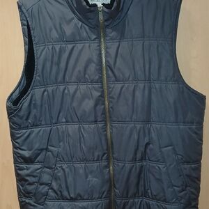 Men's Quilted Vest - Navy Blue